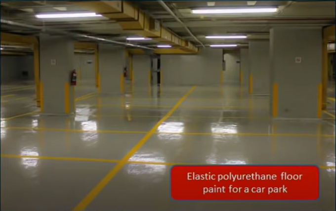 Peinture élastique de plancher de polyuréthane pour un parking