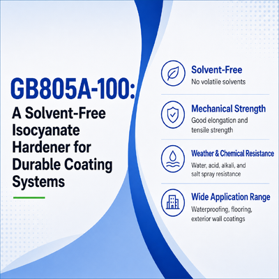 GB805A-100 : un durcisseur isocyanate sans solvant pour les systèmes de revêtement durables